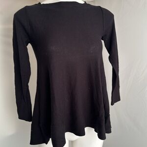 LOFT black swing knit top